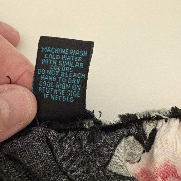 Rue+ Dress Womens Plus 2X Black Pink Floral Made-in Romper Hi-Low Hem Cottagecor - Picture 4 of 5